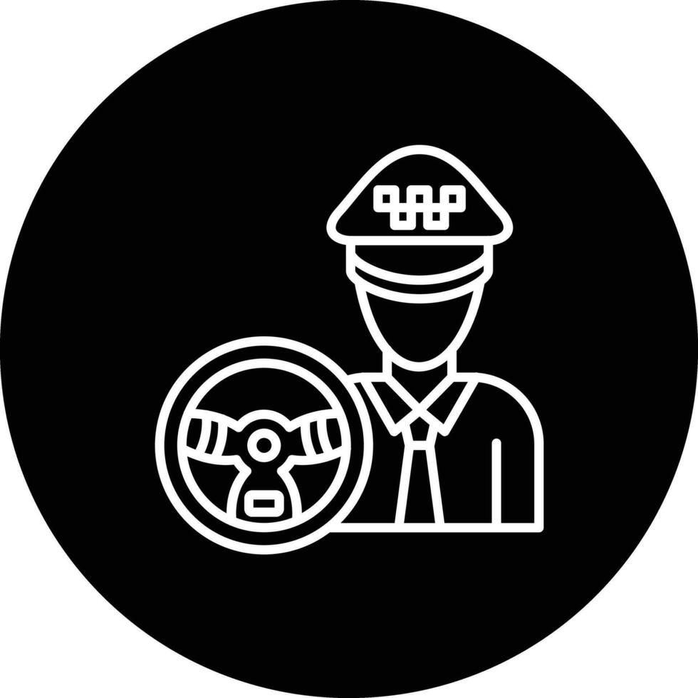 Taxi conductor vector icono