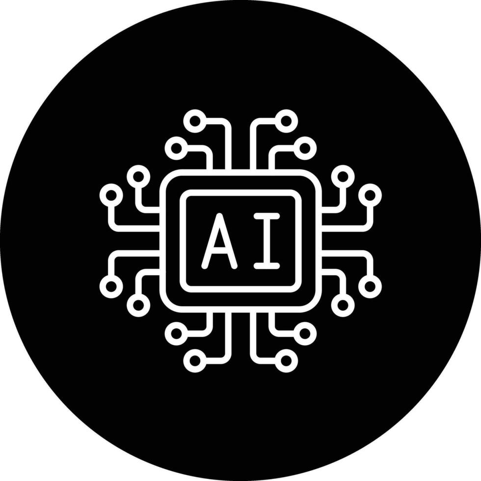 icono de vector de inteligencia artificial