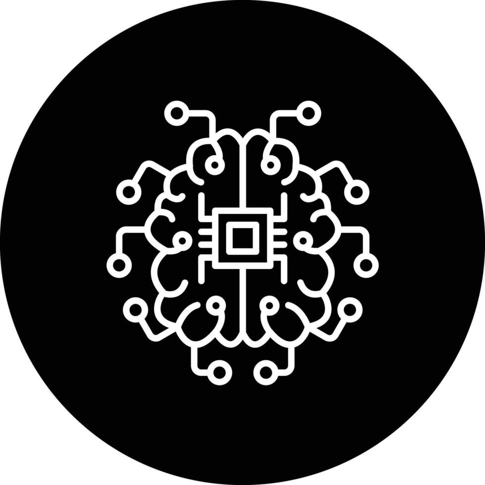 Brain Circuit Vector Icon