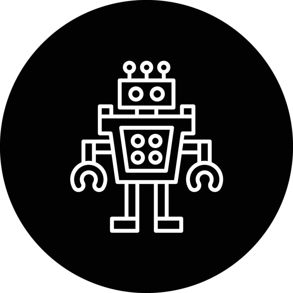 Humanoid Robot Vector Icon
