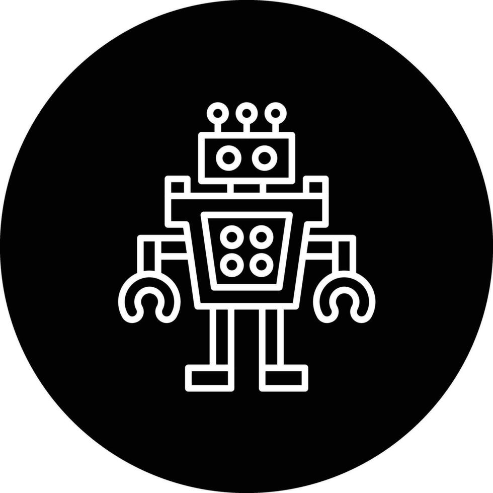 humanoide robot vector icono