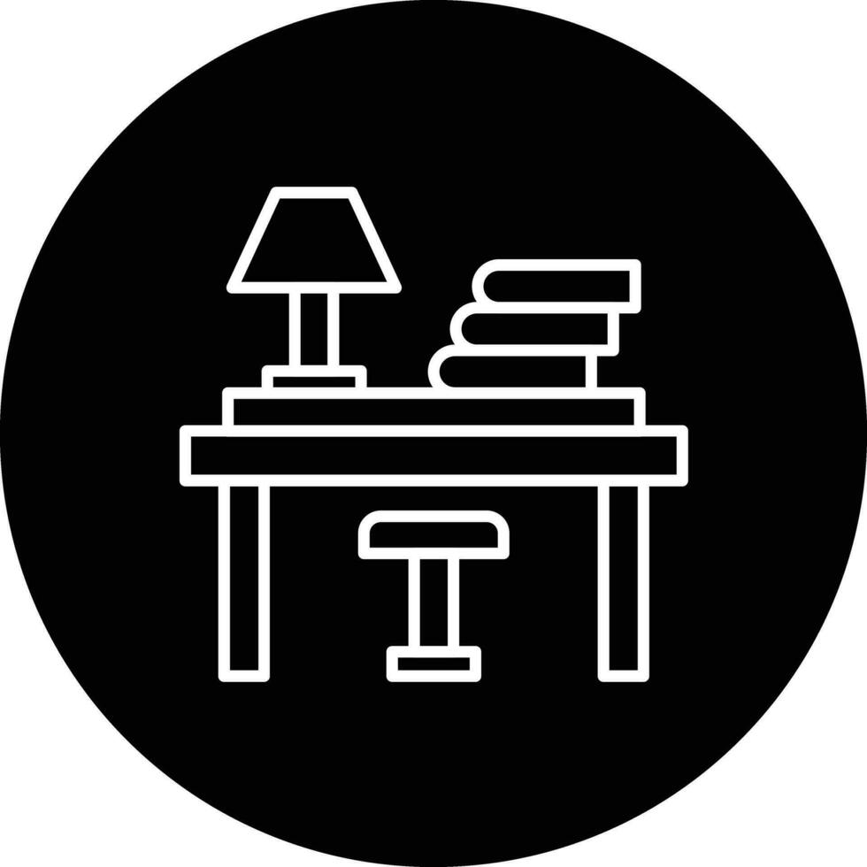 Study Desk Vector Icon