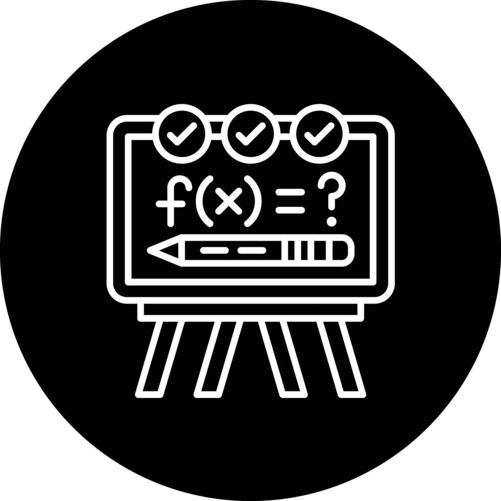 icono de vector de fórmula de solución