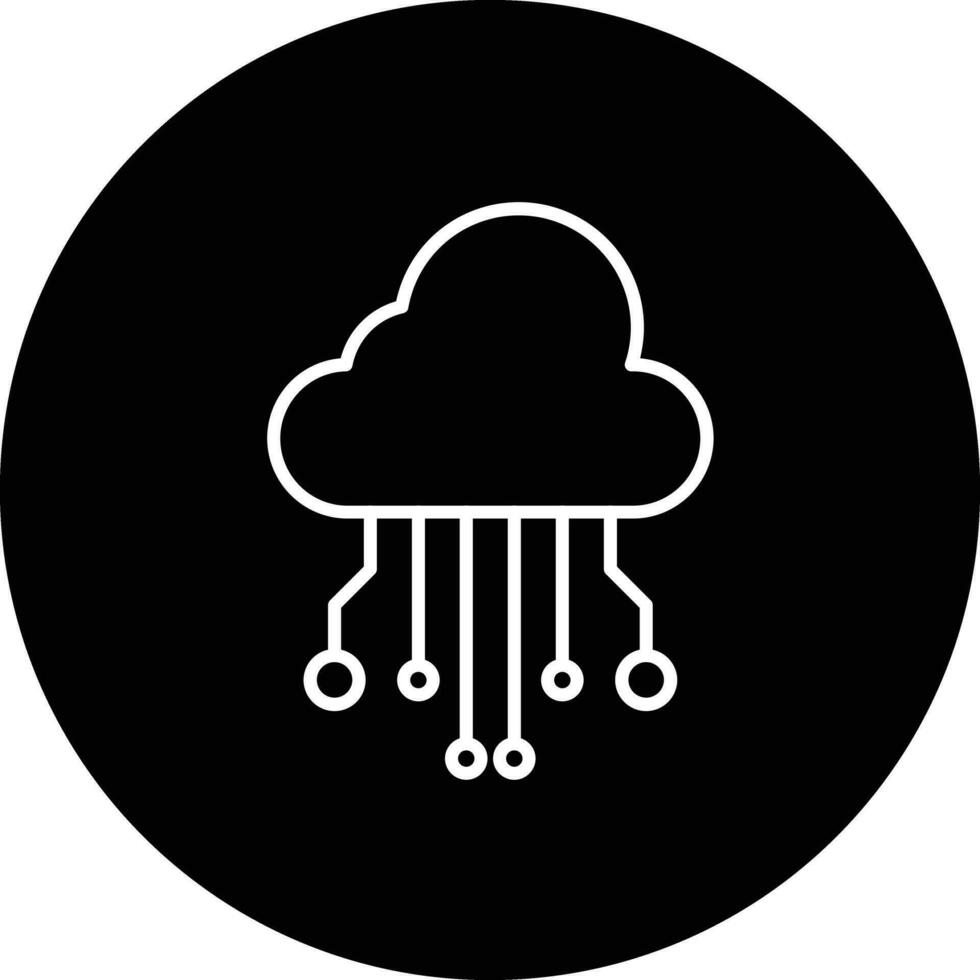 icono de vector de computación en la nube