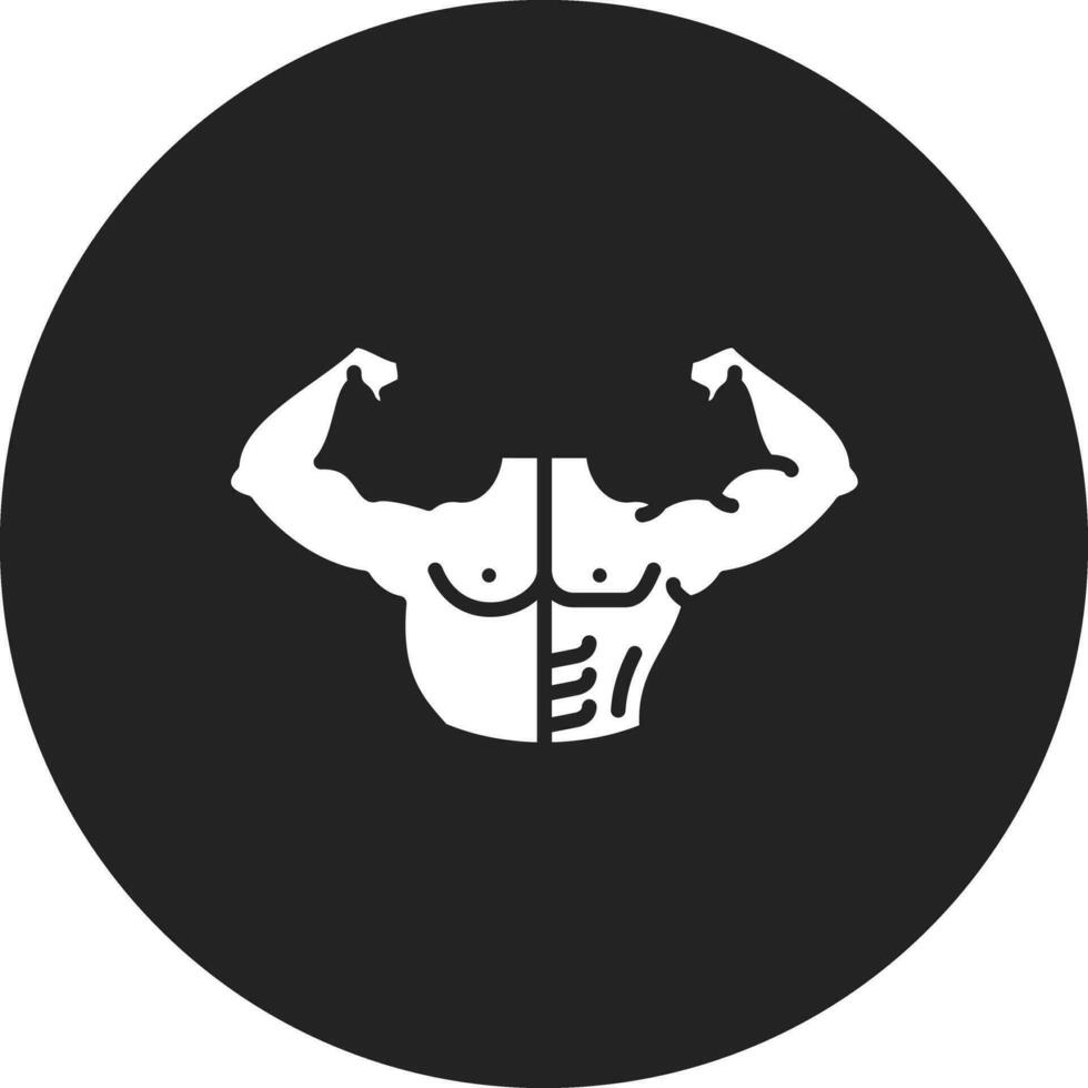 Fat vs Lean Muscle Vector Icon