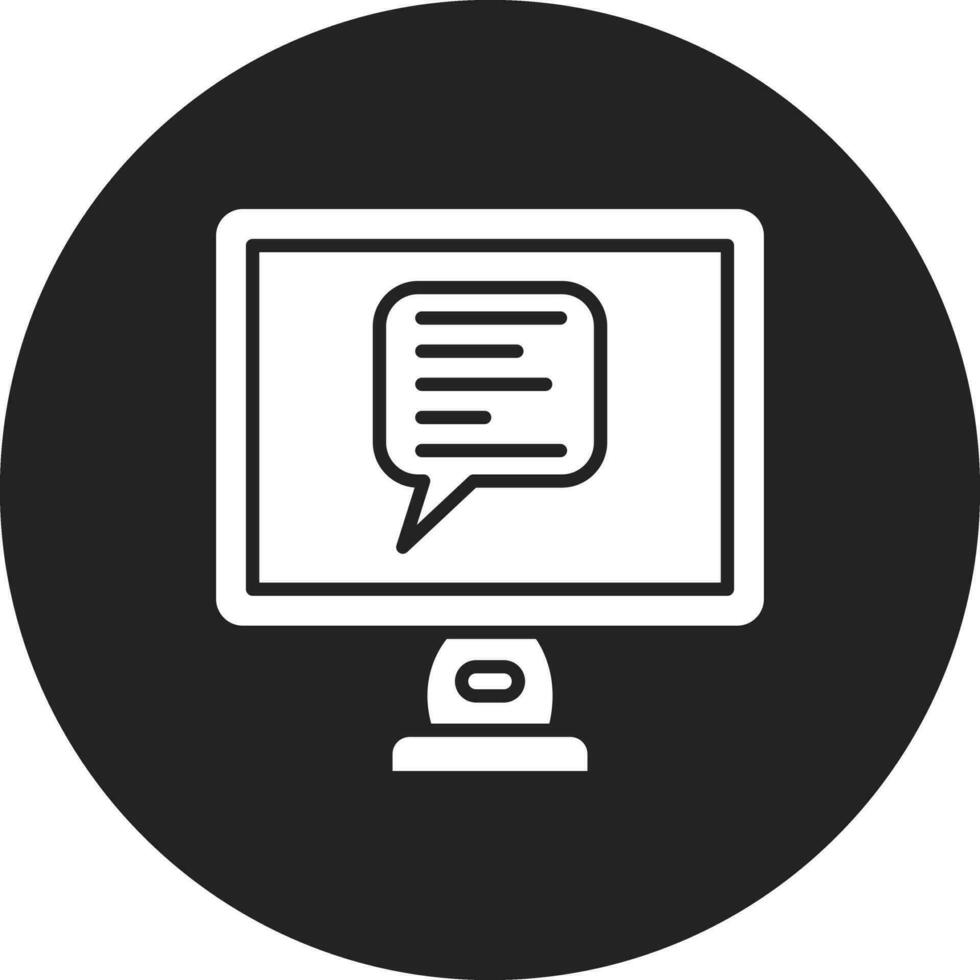 Desktop Messaging Vector Icon