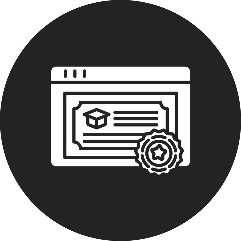 icono de vector de certificado