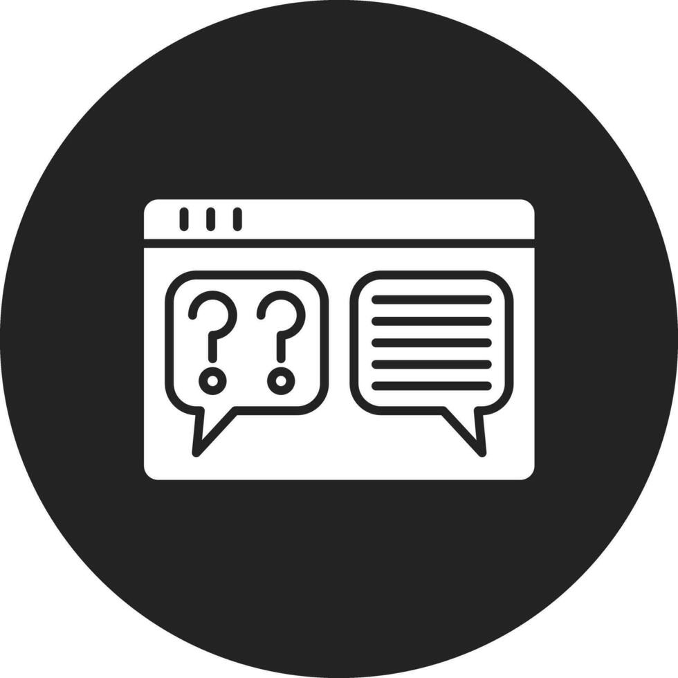 preguntas y respuestas vector icono