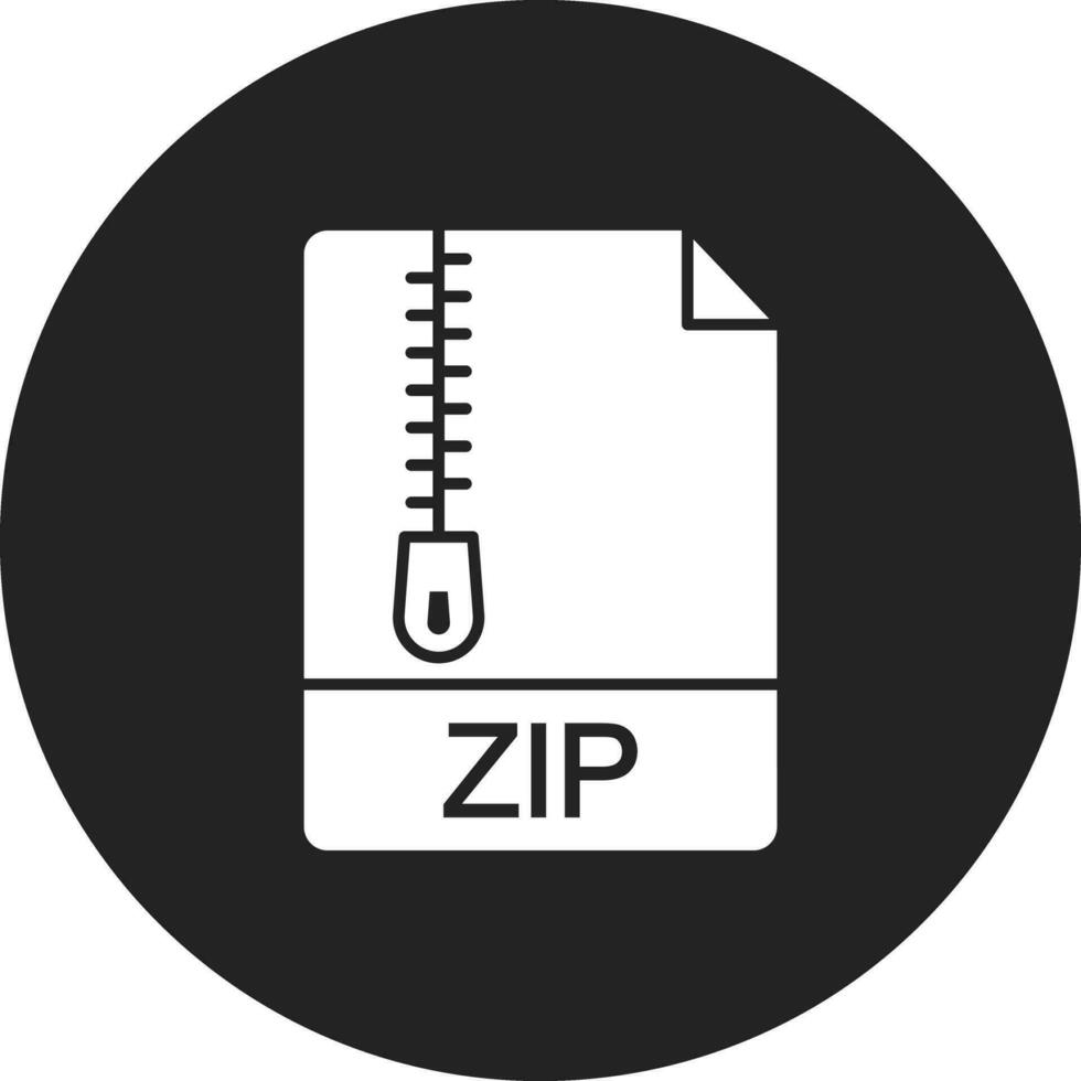 icono de vector de archivo zip