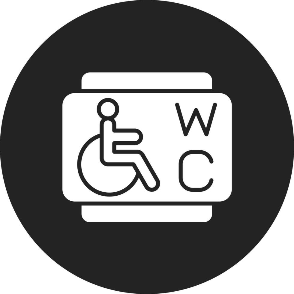 Disabled Toilet Vector Icon