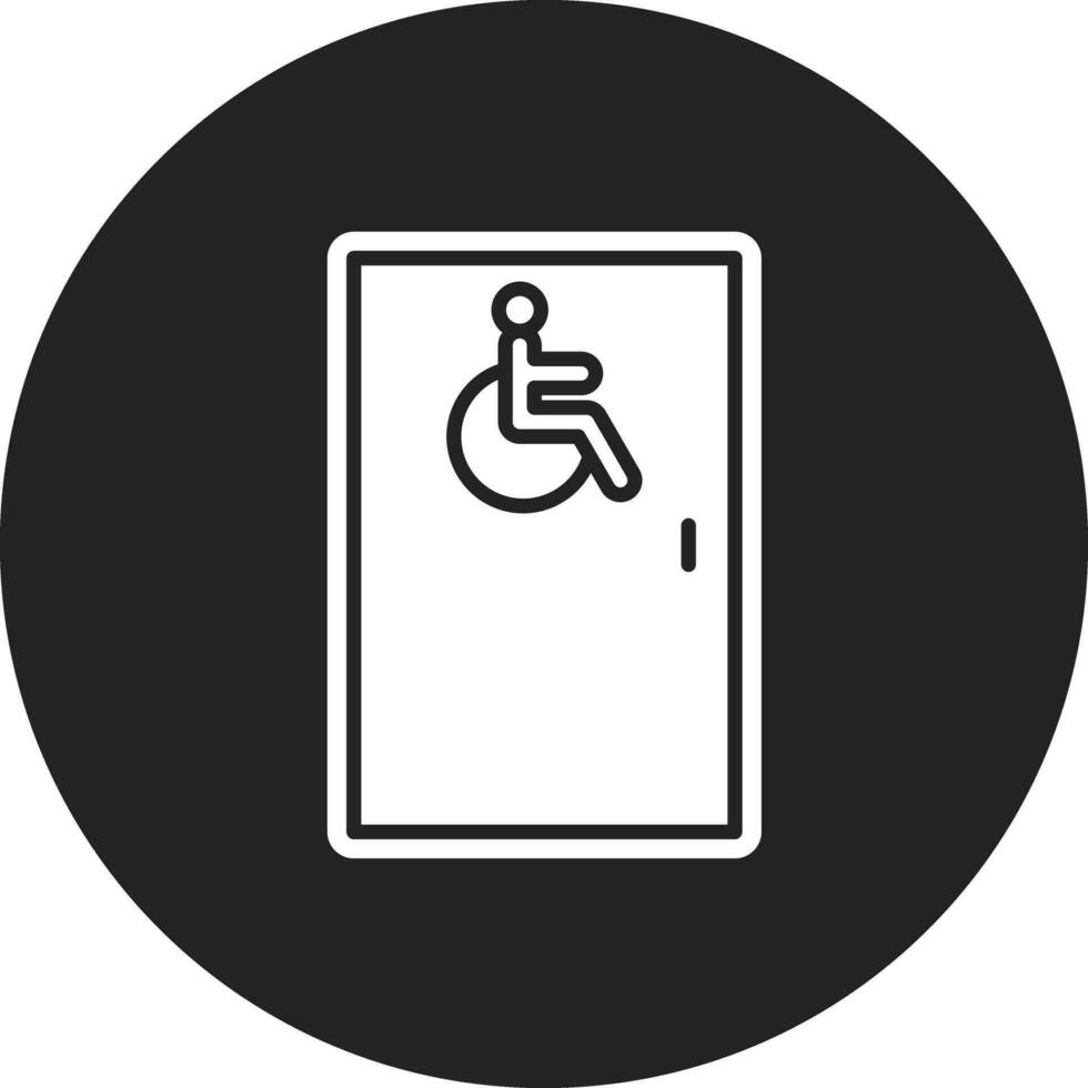 silla de ruedas accesible vector icono