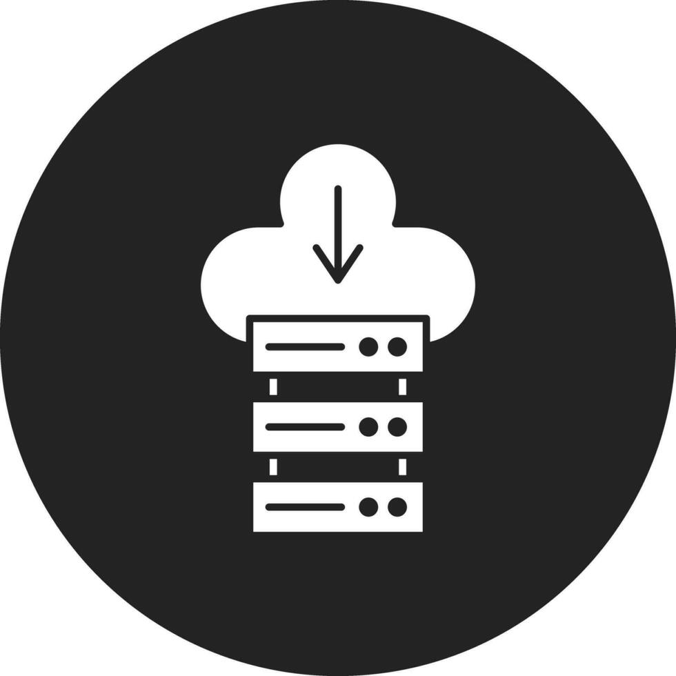 icono de vector de base de datos en la nube