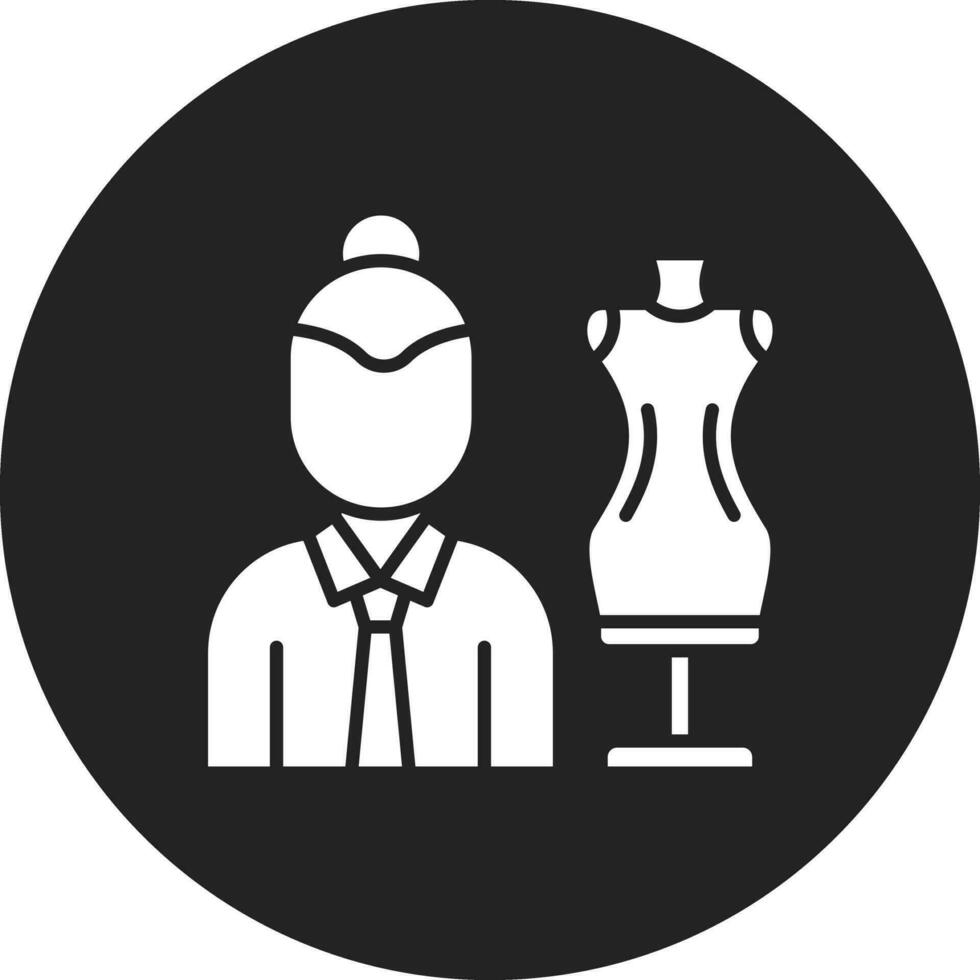 Fashion Designer Female Vector Icon