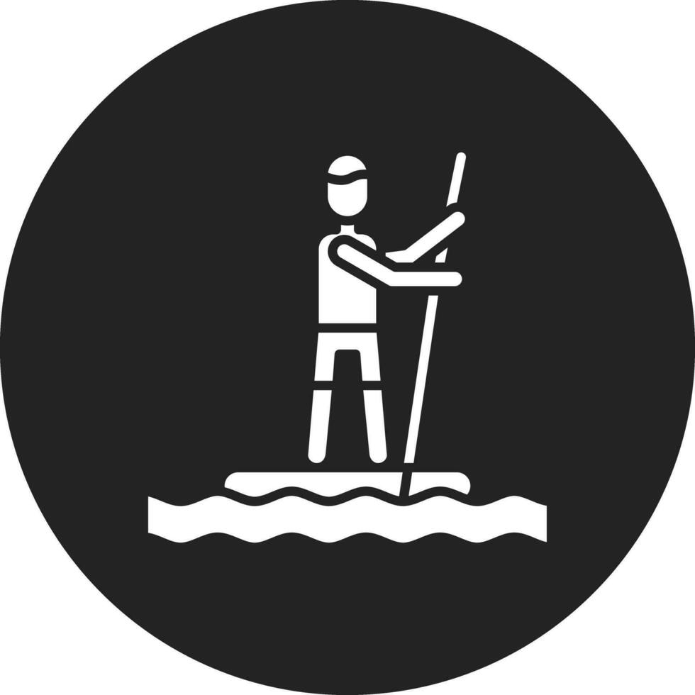 Levántate paddleboarding vector icono