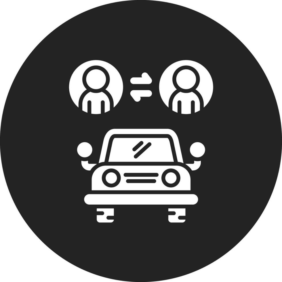 icono de vector de carpool