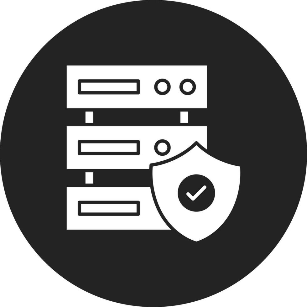 icono de vector de seguridad de base de datos