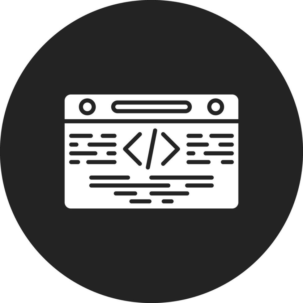 icono de vector de código