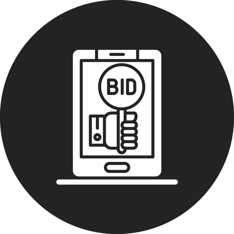 Online Bidding Vector Icon