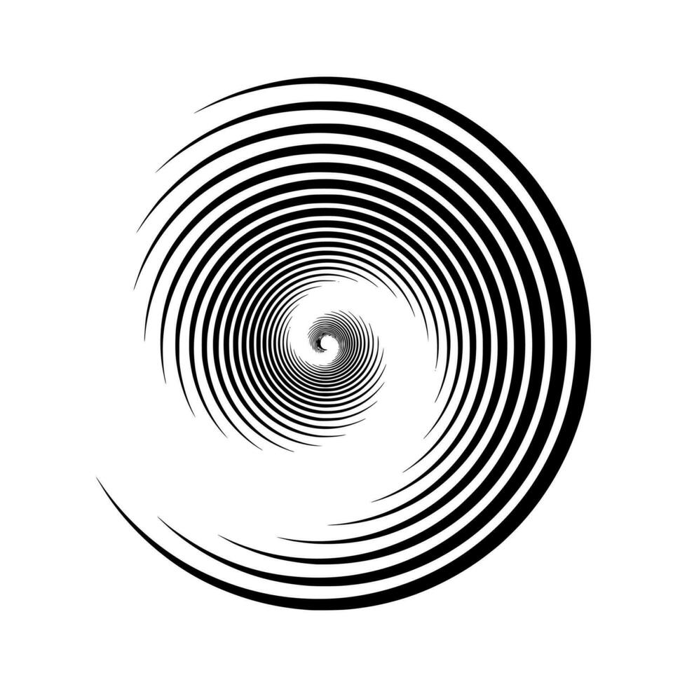 Abstract image of a circle twisted inwards vector