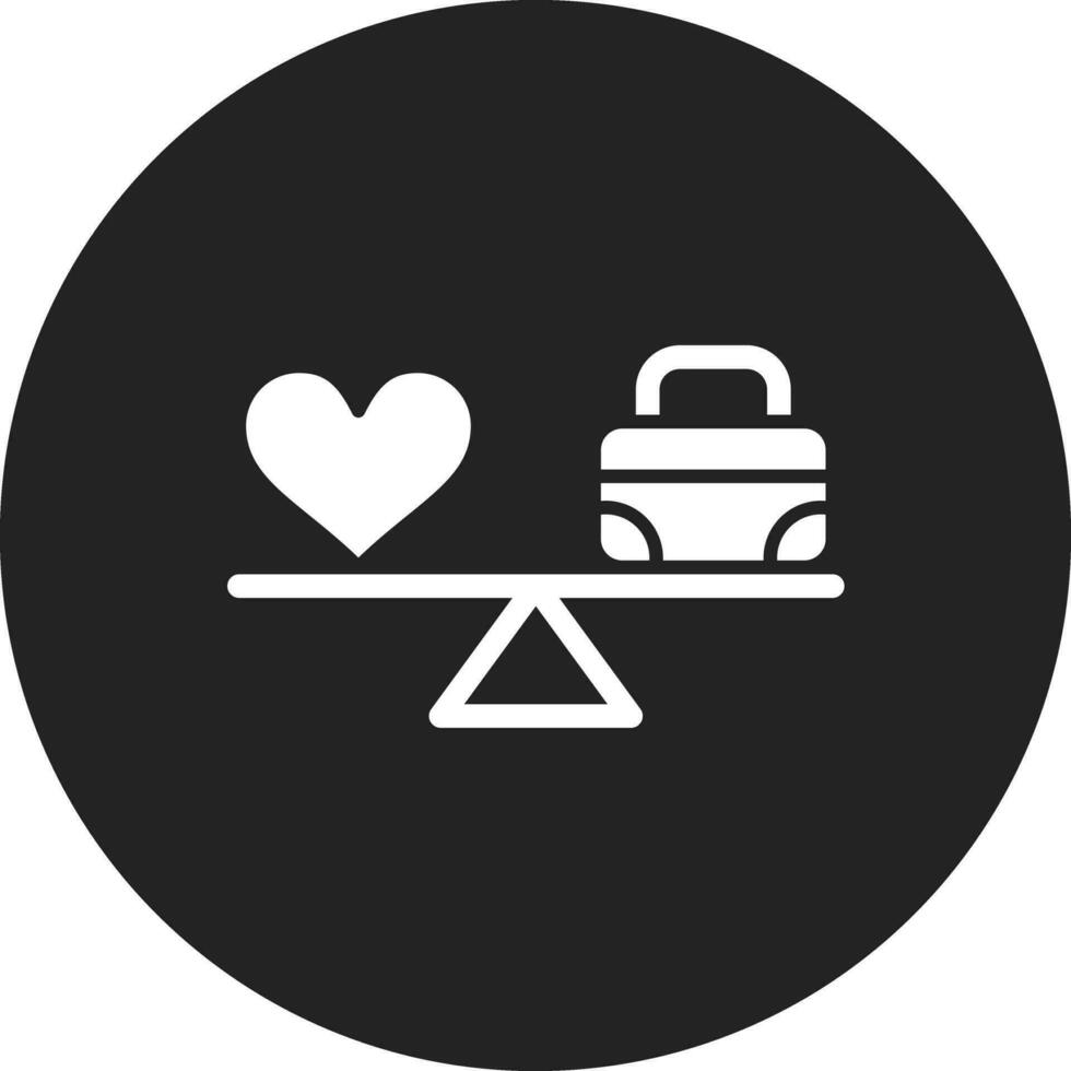 Work Life Balance Vector Icon