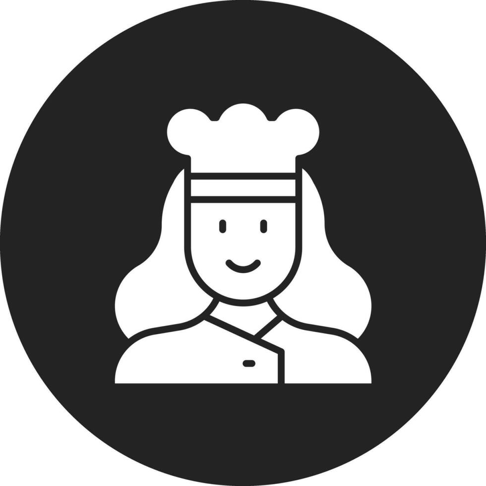 cocinero hembra vector icono