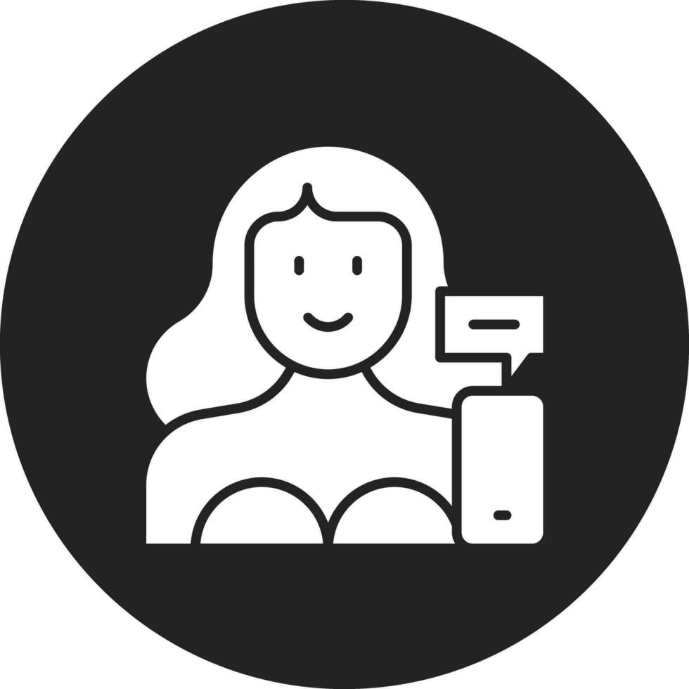 Influencer Female Vector Icon