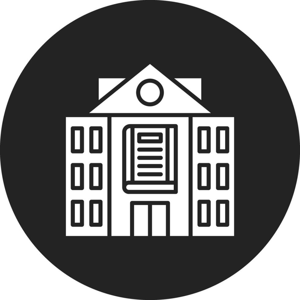 icono de vector de edificio de biblioteca