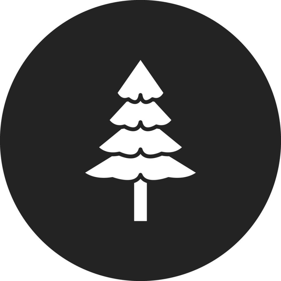 icono de vector de árbol de pino