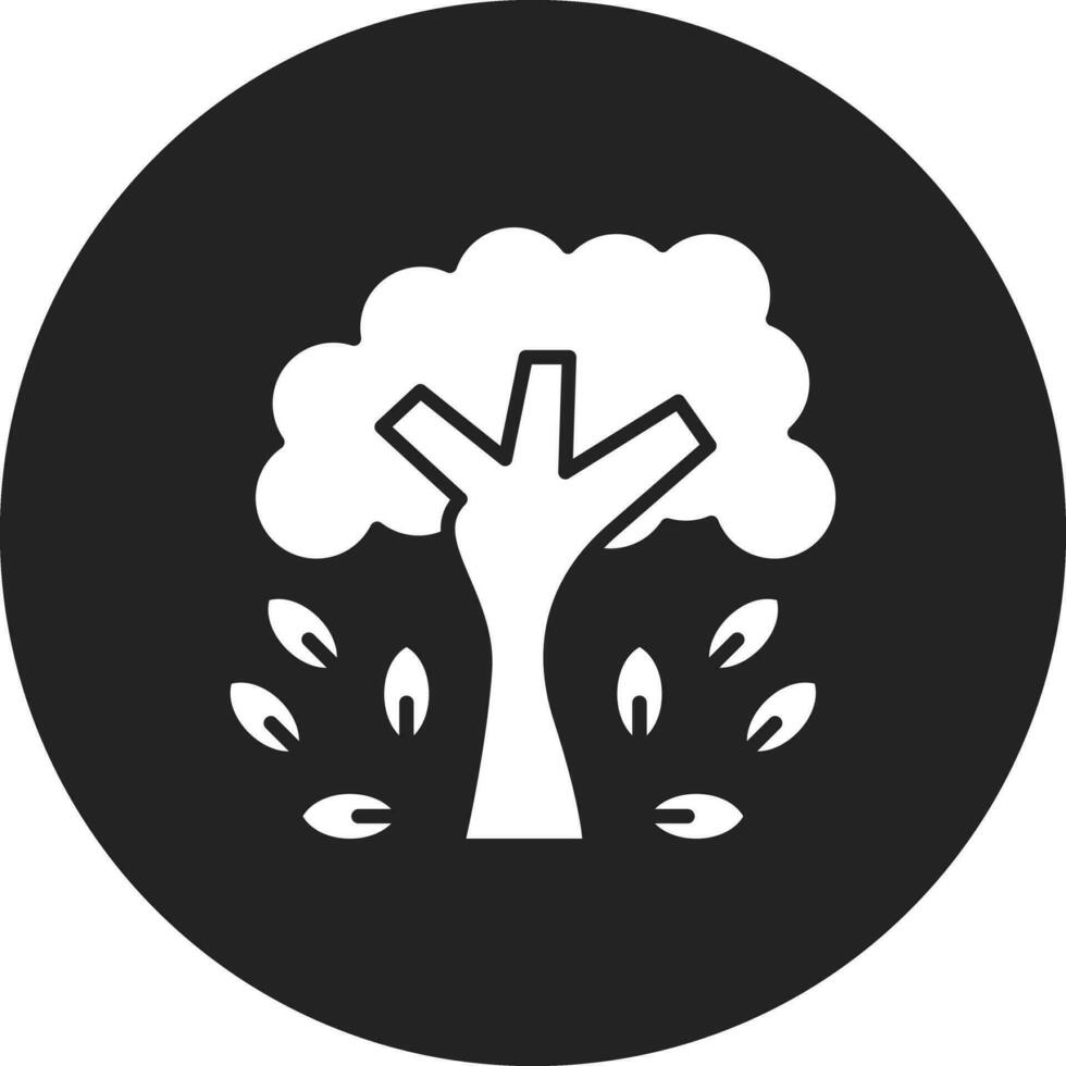 icono de vector de árbol de otoño