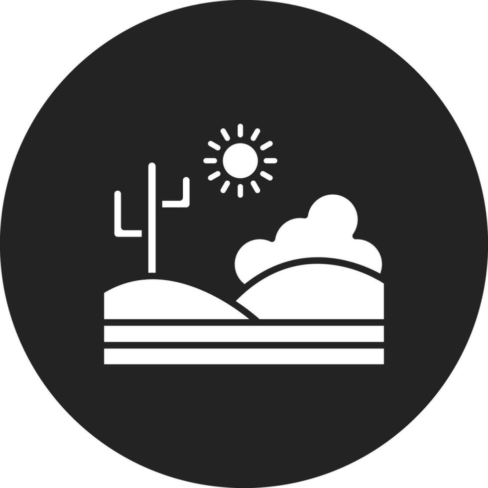 Desert Landscape Vector Icon