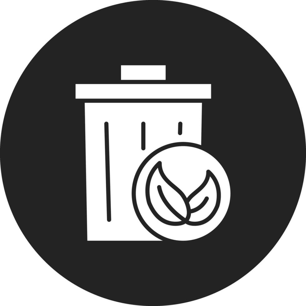 Eco Trash Bin Vector Icon