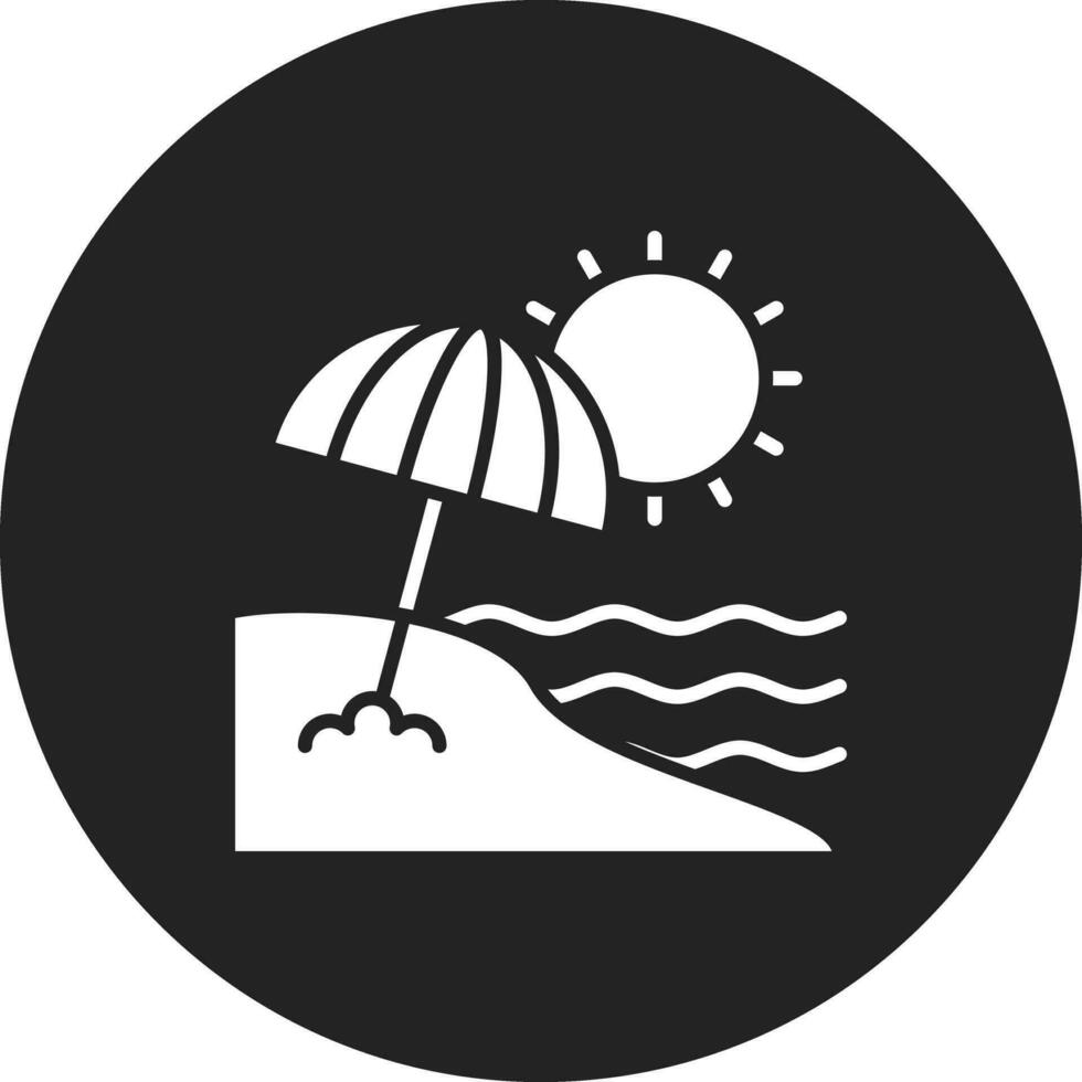 playa paisaje vector icono