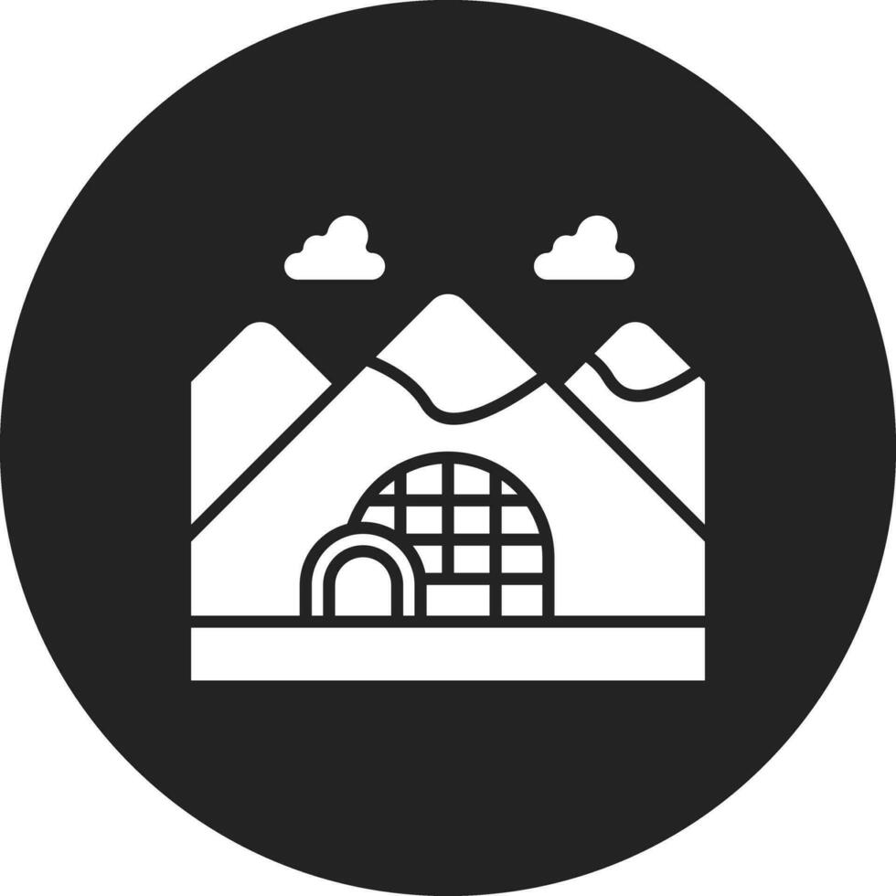 Igloo Landscape Vector Icon