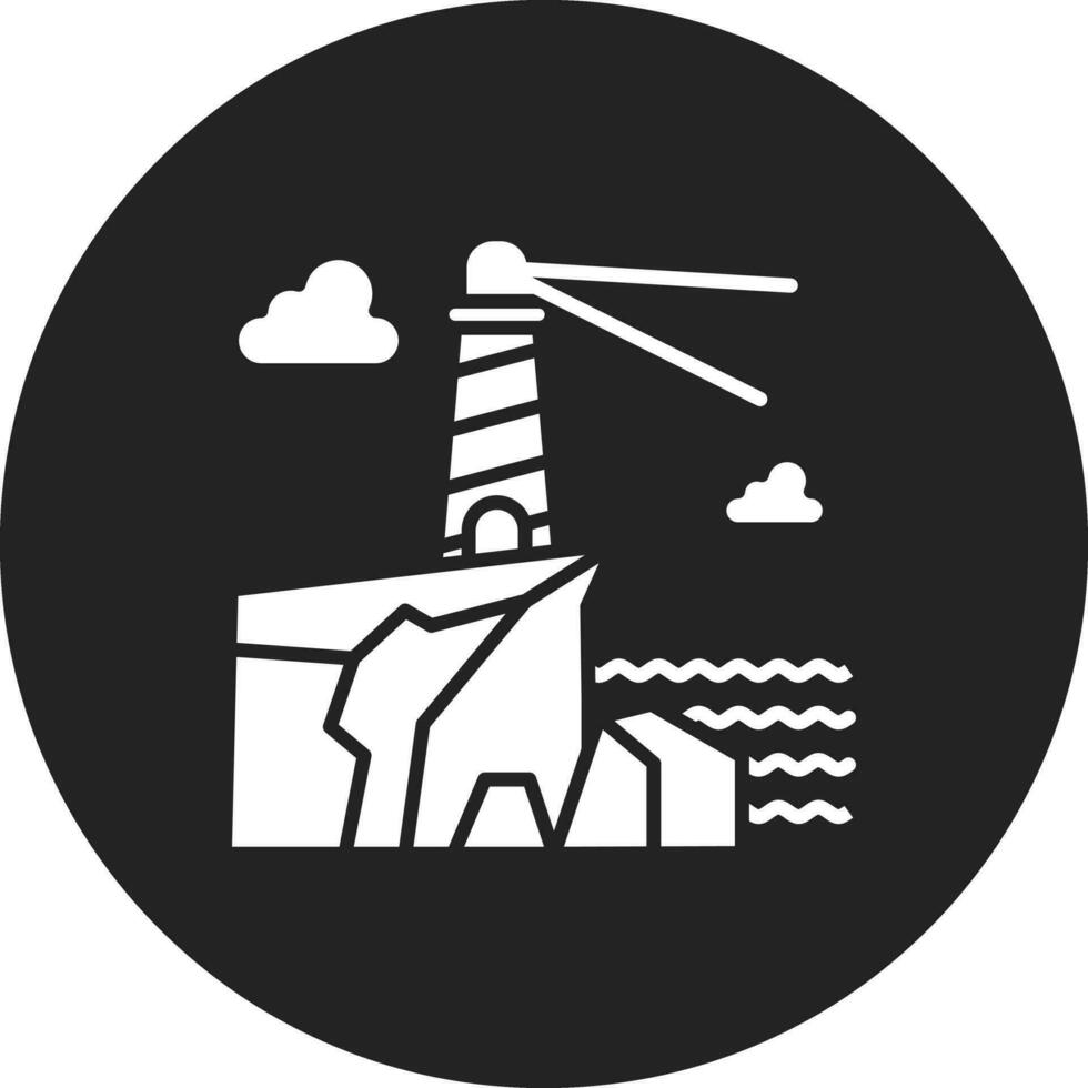 Lighthouse Landscape Vector Icon