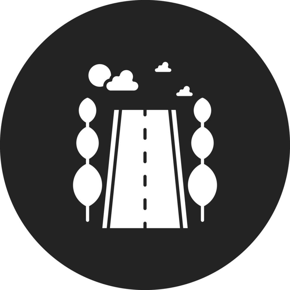 la carretera paisaje vector icono