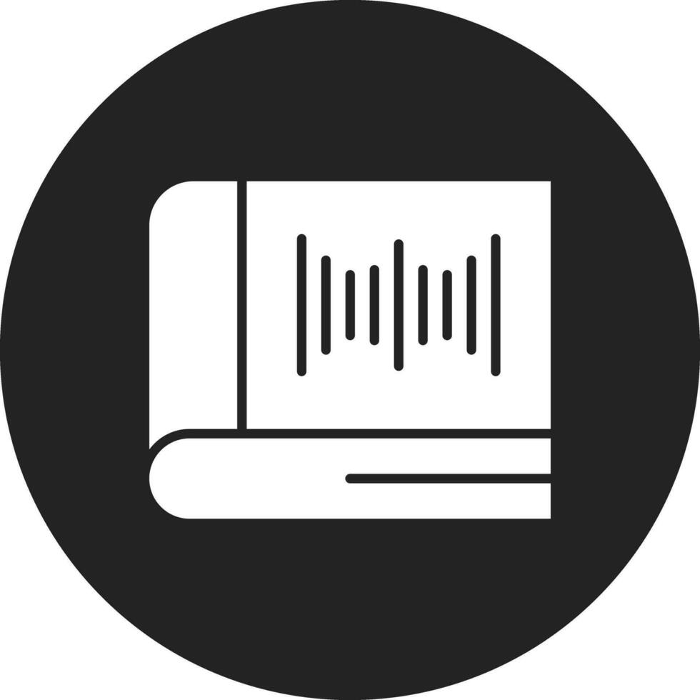 icono de vector de libro de audio