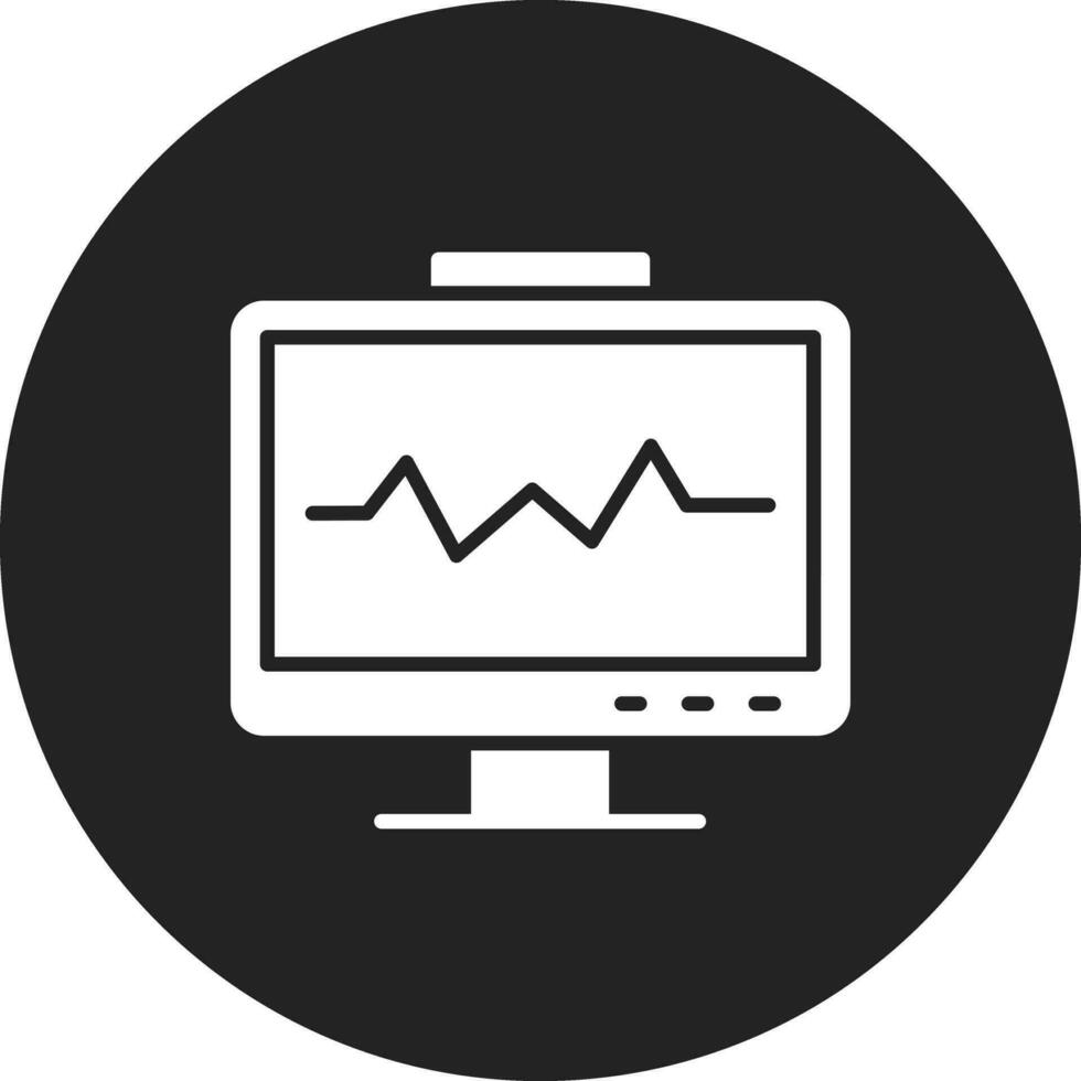 icono de vector de monitoreo cardíaco