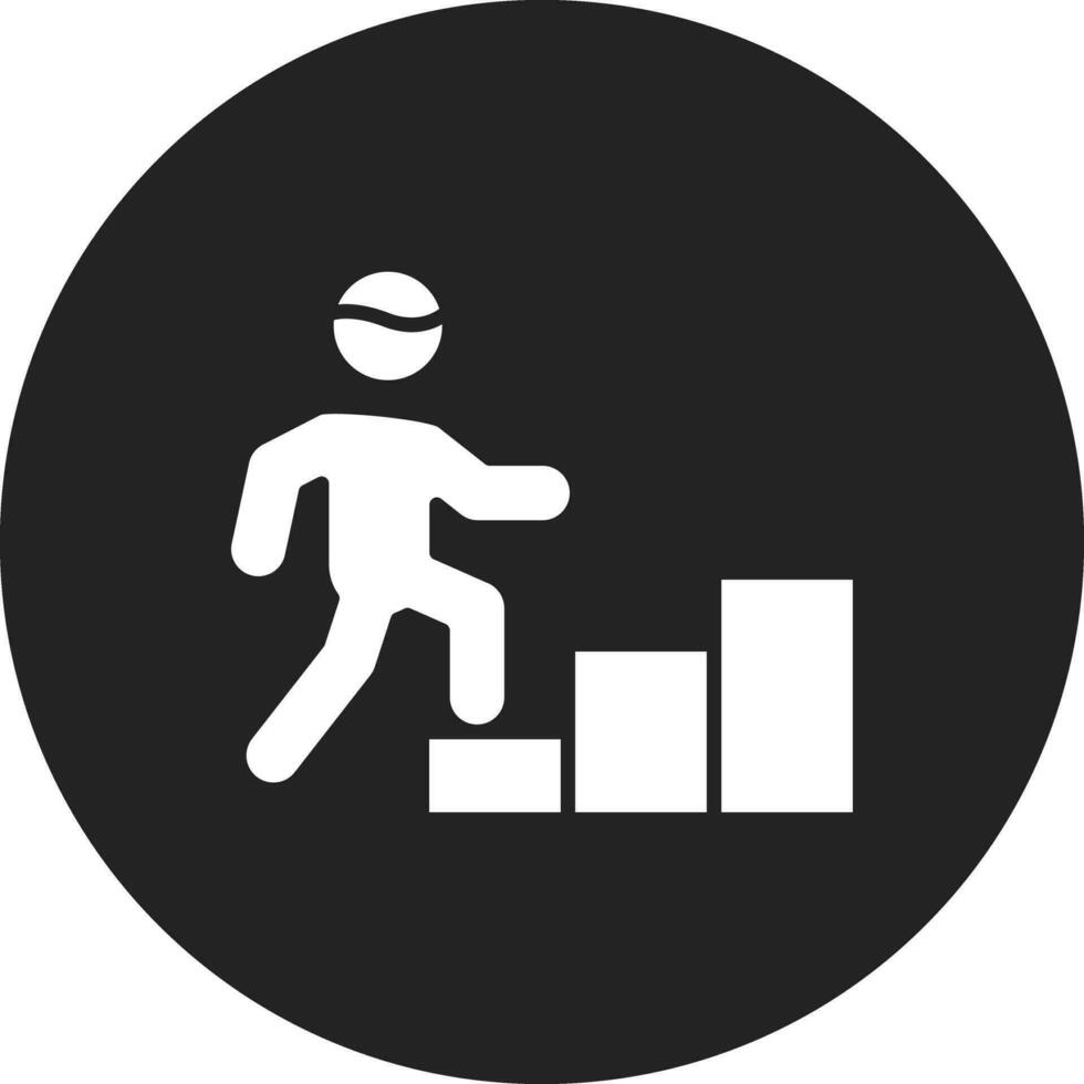 persona alpinismo escalera vector icono