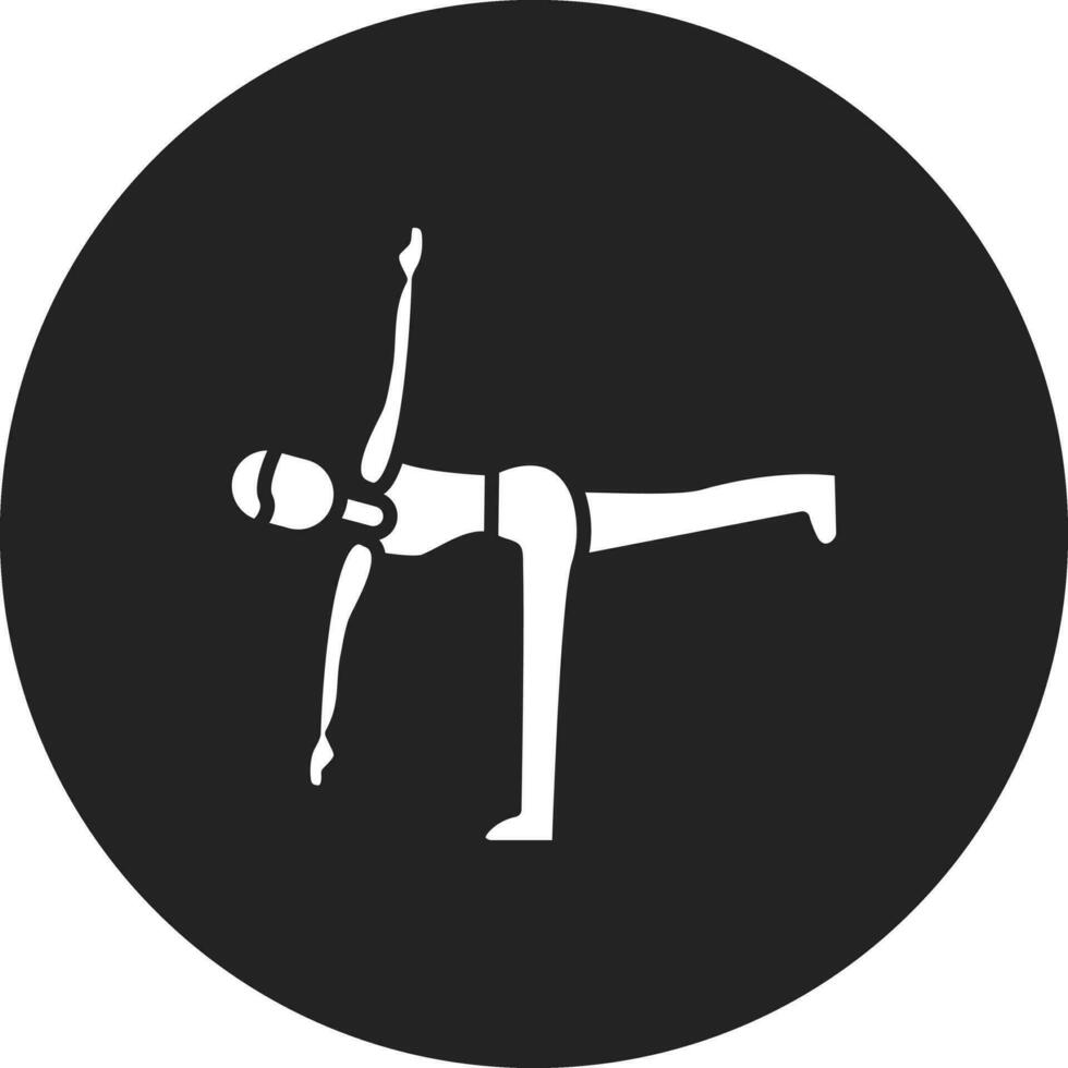 Half Moon Pose Vector Icon