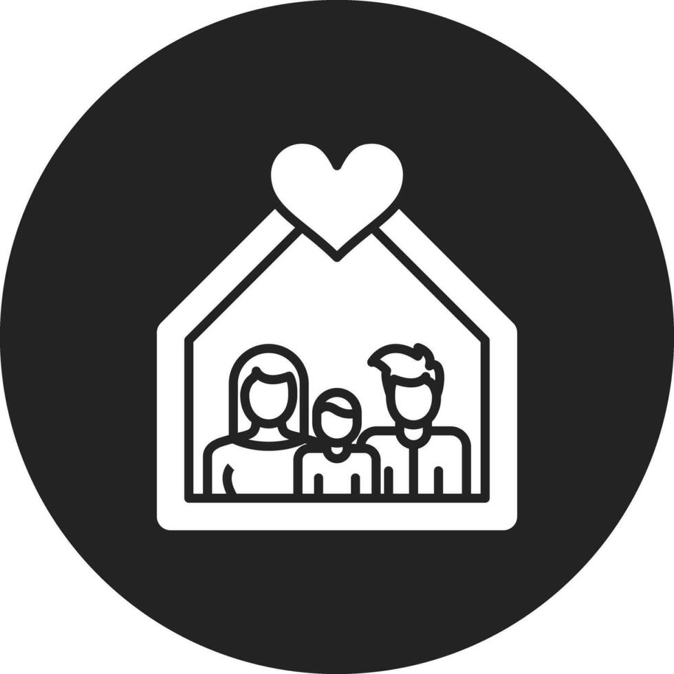 familia hogar vector icono