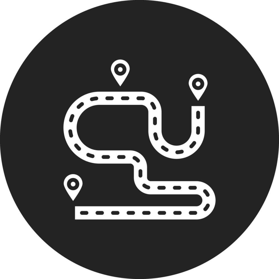 Race Route Vector Icon