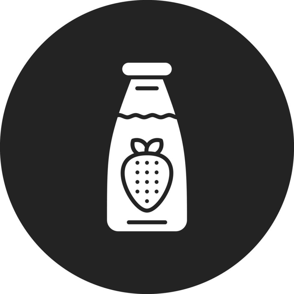Strawberry Milk Vector Icon