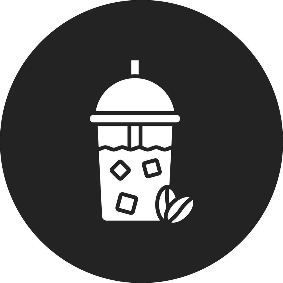 icono de vector de café helado