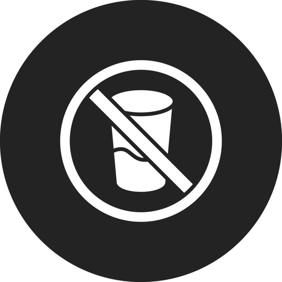 No Drink Vector Icon