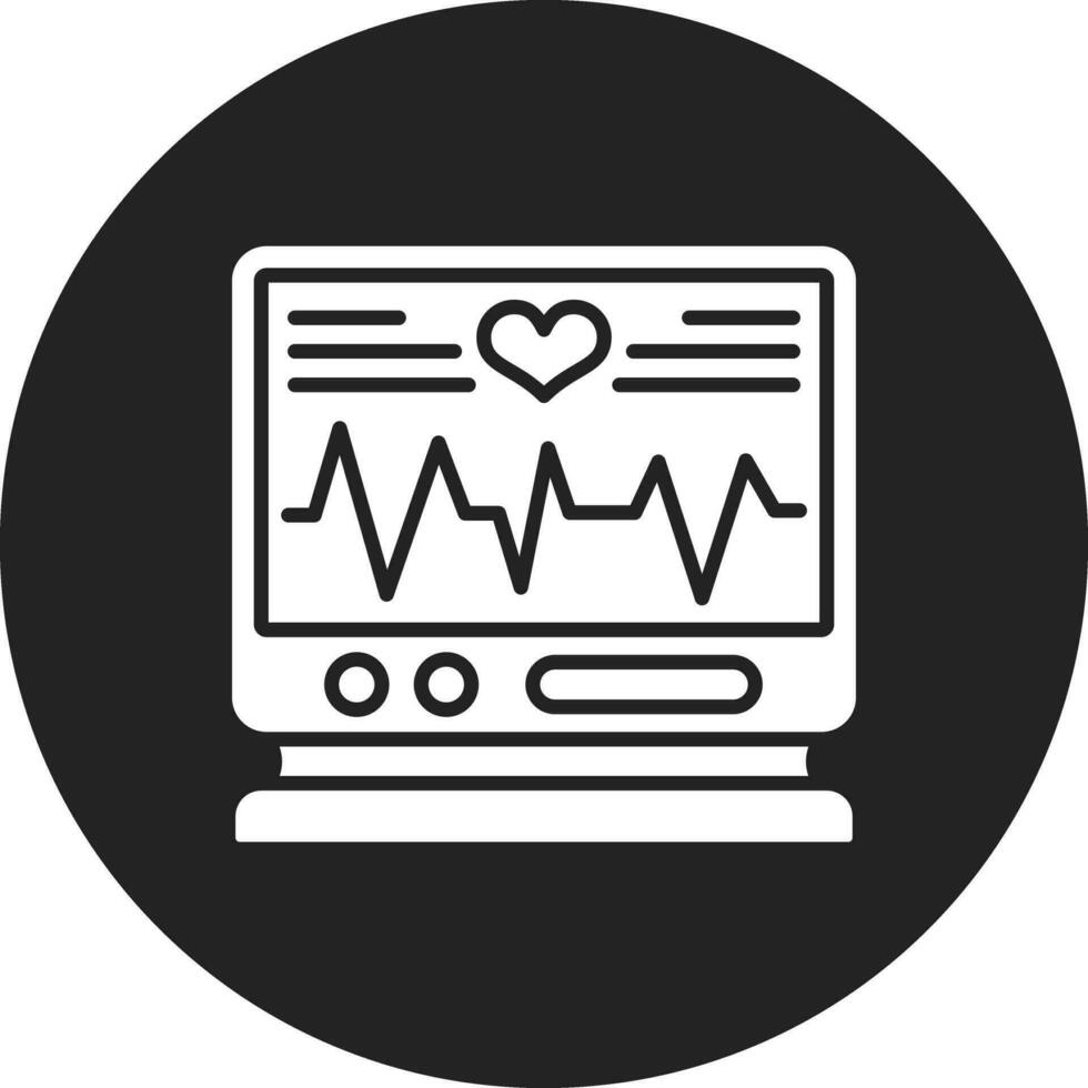 icono de vector de electrocardiograma