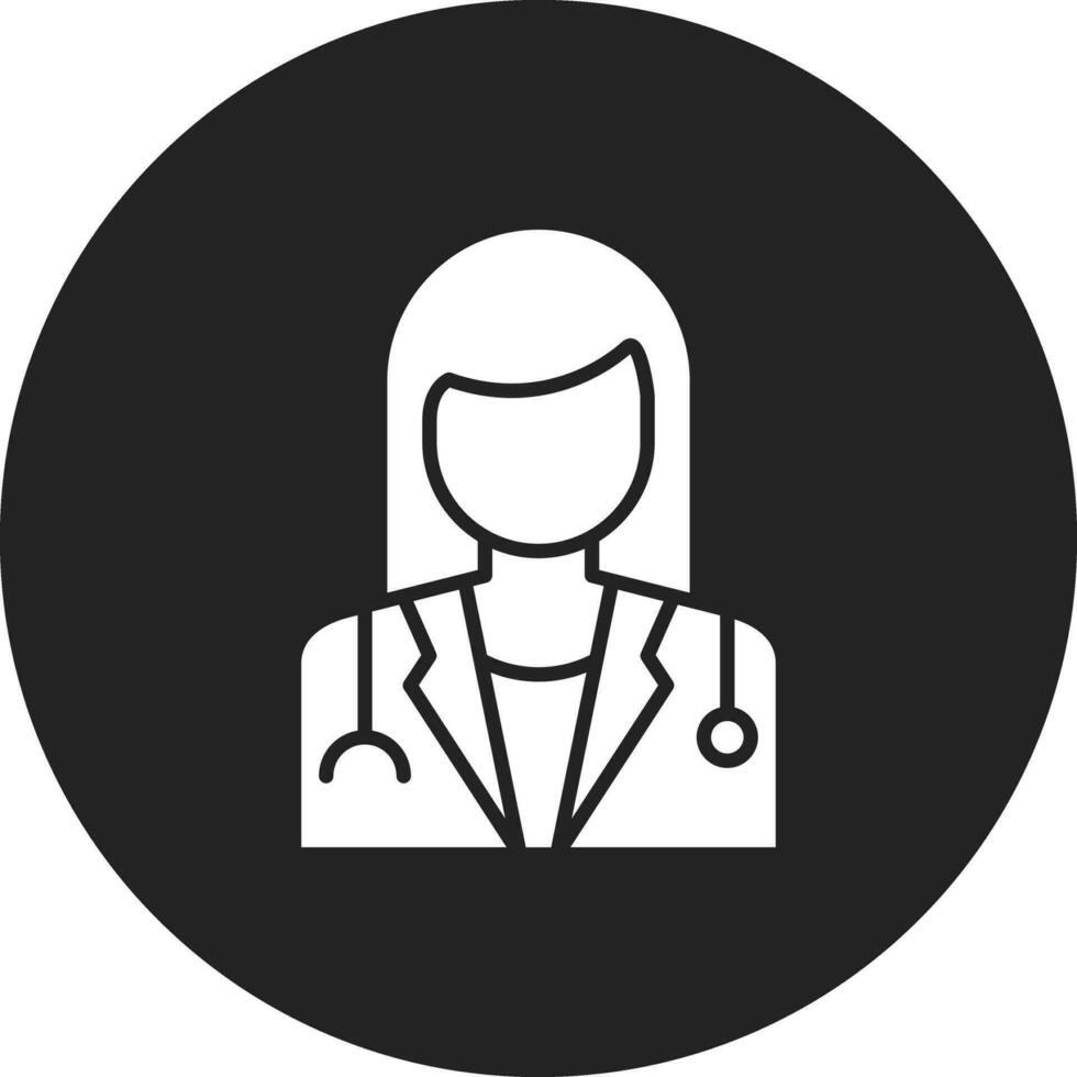 icono de vector de doctora