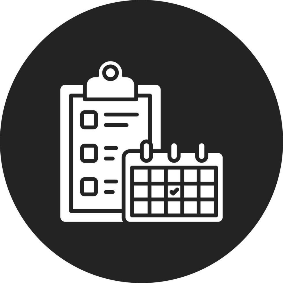 icono de vector de calendario de tareas