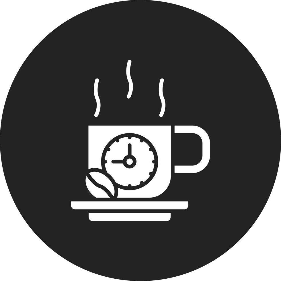 icono de vector de tiempo de café