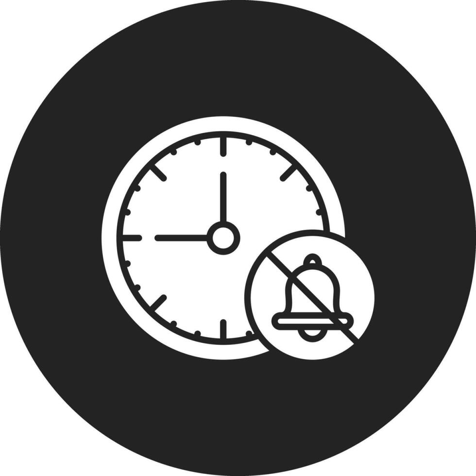 icono de vector de reloj despertador silencioso