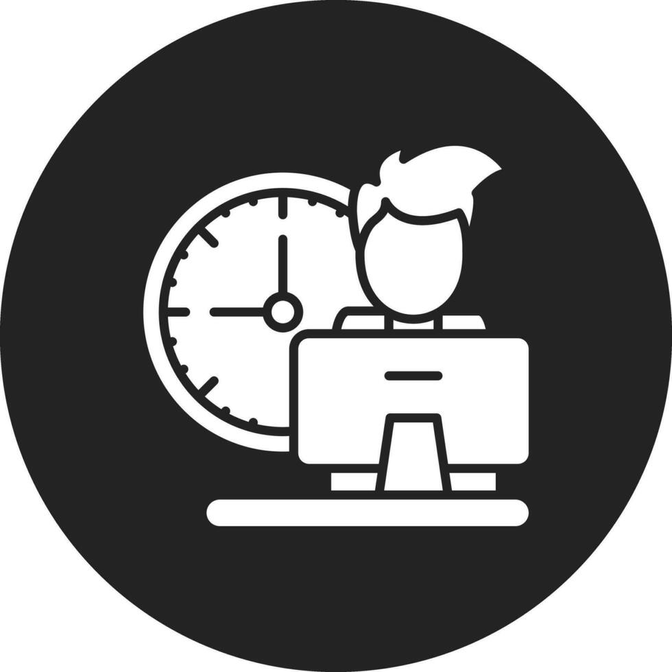 icono de vector de tiempo de trabajo